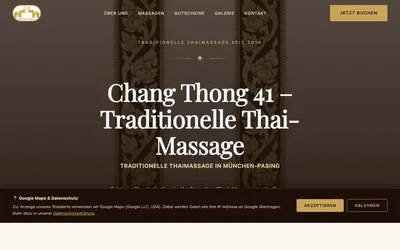 Chang Thong 41 Thai Massage Munich – website screenshot